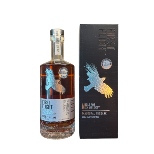First Flight Single Pot Irish Whiskey 2024 Limited Edition bottle and box, Inaugural Release from Kinsale.