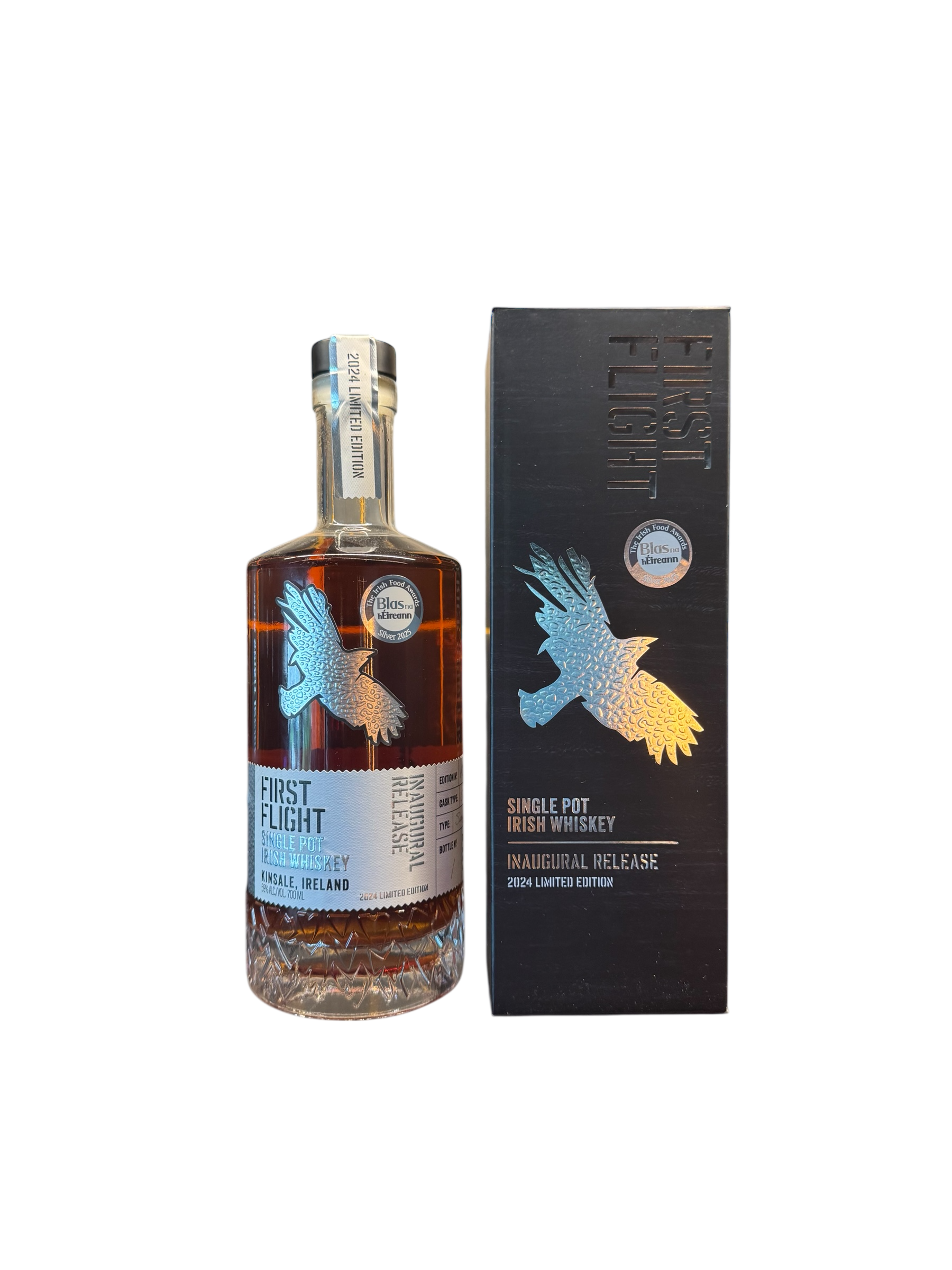 Photoroom_20251008_125809 First Flight Single Pot Irish Whiskey 2024 Limited Edition bottle and box, Inaugural Release from Kinsale.